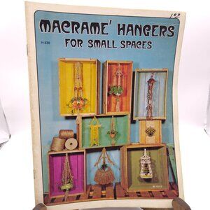 Vintage Macrame Patterns, Macrame Hangers for Small Spaces Craft Course Book H22